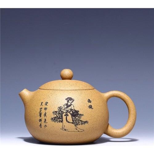 390ml Yixing Zisha tea pot wholesale raw ore purple clay pu'er black tea teapot beauty Xi shi ceramic teapot Free shipping