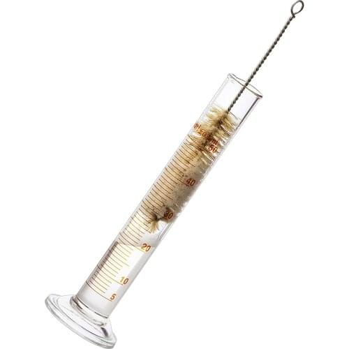 4 Measuring Cylinder - 5ml, 10ml, 50ml, 100ml - Premium Glass - Contains 2 Cleaning Brushes + 3 x 1ml Glass Pipettes