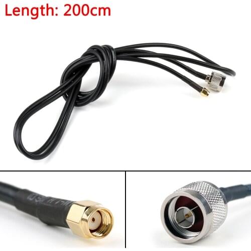 Artudatech 20cm 50cm 200cm RG58 Cable N Male Plug To RP.SMA Male Jack Straight Crimp Coax Pigtail 8in 20in 6ft