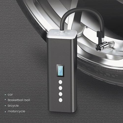 Car Air Compressor Inflator Pump With LED Lamp For Car Motorcycle Bicycle Tire Inflatable Wireless Electric Air Pump