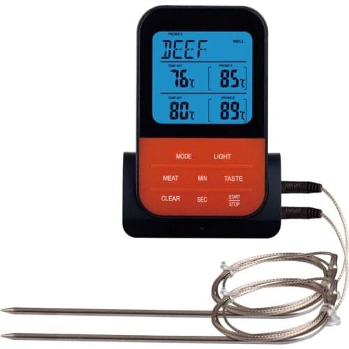Wireless Waterproof Digital Cooking Meat Food Thermometer for Oven Grilling Smoker BBQ