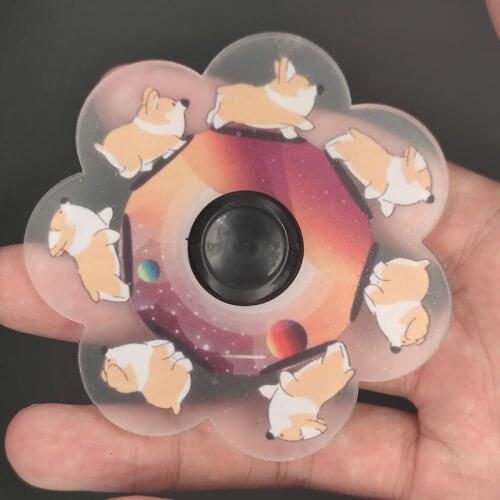 Dynamic Cartoon Fidget Toy Fidget Hand Spinner Strange Relief Stress Toy For Kids Baby Animal Education Fingertip Gyro Shiba inu