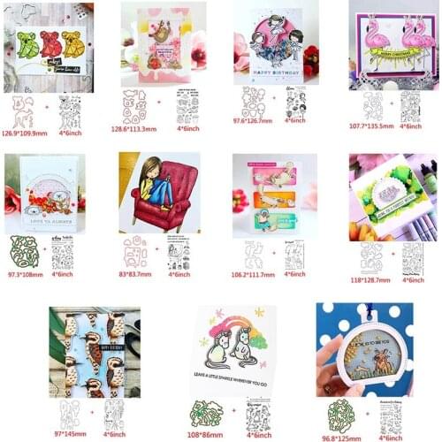 Flying Dancing Flower Fairy Metal Cutting Dies&Coordinating Stamps For Scrapbooking Craft Die Cut Card Making Embossing Stencil