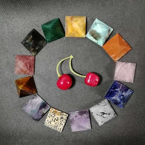 ABOUT 3 CM Natural Unique different combinations all kinds various pyramid Shaped Quartz Crystal