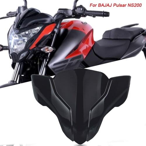 Motorcycle Windshield For BAJAJ Pulsar NS200 NS 200 2017 2018 2019 2020 Wind screen Plastic Air Deflectors Protector Accessories