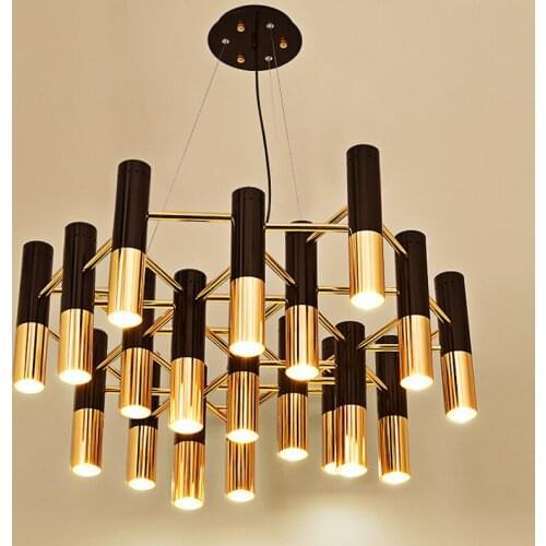 Modern Chandeliers Golden Black Ceiling lamps Metal LED Hanglamps For Living Room Dinning Room Kitchen Fixtures Lighting