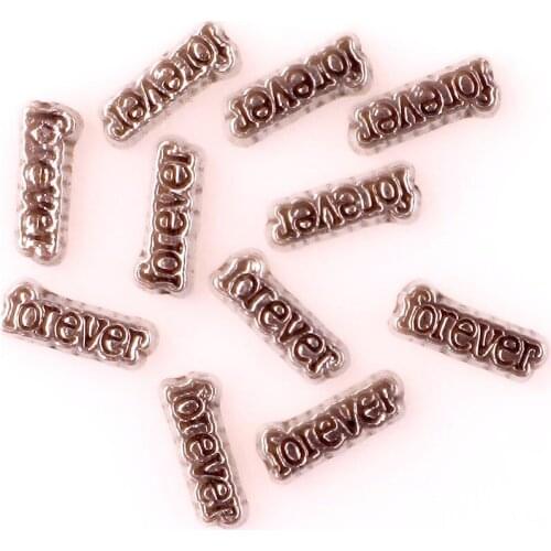 20Pcs/lot Metal Letters FOREVER HOPE Floating Charms Finding Handmade Locket Lovers Gift Pendant Jewelry