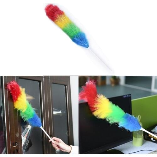 Multicolor Duster Practical Magic Anti Static Feather Broom Telescopic Handle Cleaning Product Tool
