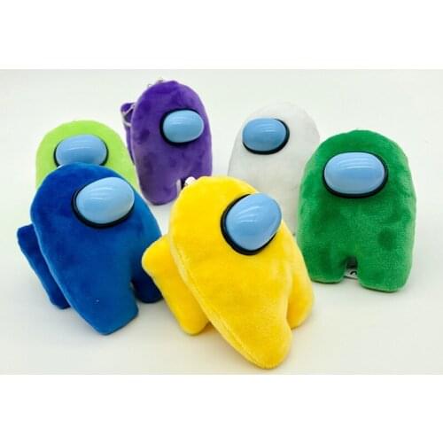 Cartoon Soft Plush Among Us Plush Toy Kawaii Stuffed Doll Keychain Anime Bag Pendant Childrens Christmas Birthday Gift Toy