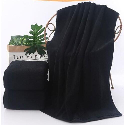 Black Cotton Hotel Towel Set Face Towels Bath Towels for Adults Absorbent Terry Bathroom Hand Bath Towel Set Home Textile