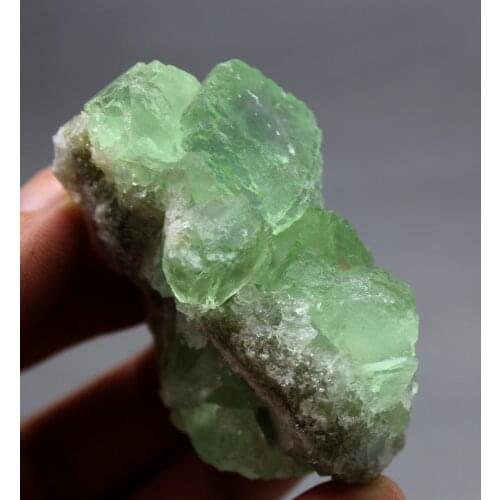 76g Natural green stepped fluorite mineral specimen stones and crystals healing crystals quartz gemstones free shipping