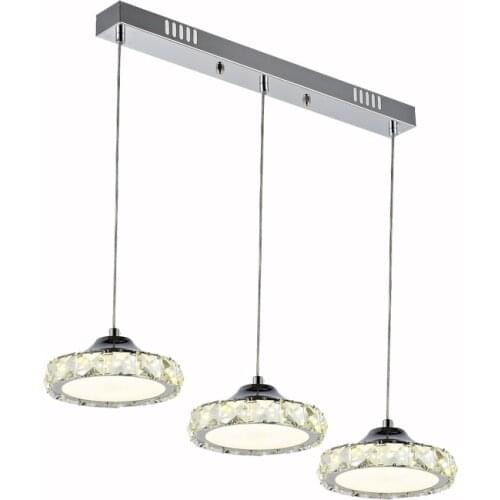 Nordic Led Crystal Pendant Light Adjustable Pendant Hanging Lamp Palace Luster for Dining Room Living Room Home Decor