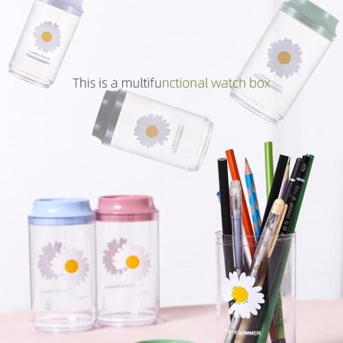 New Simple Creative Daisy Printing Watch Display Box Dust-proof Jewelry Box Watch Accessories Box Watches Storage Luxury