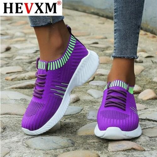 Solid Mesh Fabric Upper Lace Up Walking Sport Shoes Flat Casual Running Shoes Women Sneakers Outdoor Shoes Ladies Tenis Feminino
