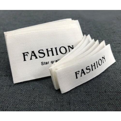 Wholesale 1000pcs Handmade Cotton Printed Labels Main Labels Sewing Custom Logo Clothing Tags Garment Shoe Bags