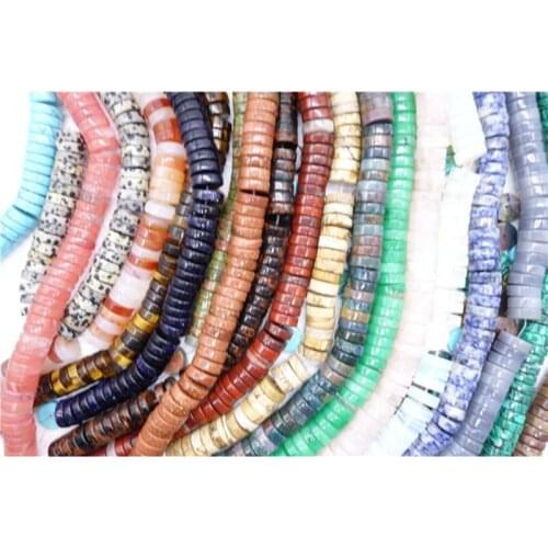 Wholesale 80pcs/lot Natural Semi-Precious Stone Manual Spacer Beads DIY Jewelry Beads Necklace Multicolor