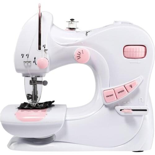 Sewing Machine Sewing Foot Mini Portable Assistant New Home Electric Desktop Multi-Function Thick Lockable Button UFR-601