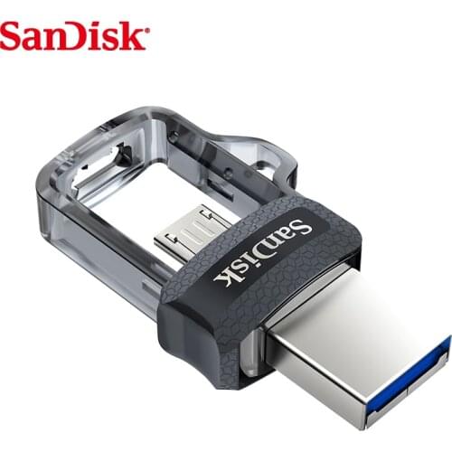 Original SanDisk USB 3.0 Pen Drive Ultra Dual OTG usb flash drive SDD3 32gb 64gb 128GB Pendrive for all Android phone/tablet PC