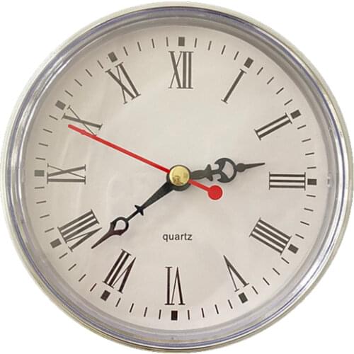 NEW 5PCS/Lot Silvery Trim 110MM Built - in Clock Insert Quartz Clock Head DIY Desk Metal Craft Clock Accessories