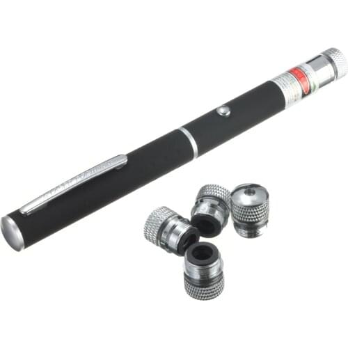 6 in 1 High Quality Powerful Green Laser Pointer Pen Beam Light 5Mile Lazer High Power 532nm Beam Ray Laser Pointer With 5 Cap