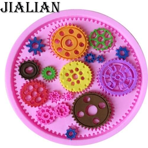 High quality Many Gear shape Silicone mold for cake decorating tools Fondant kitchen baking utensils T0599