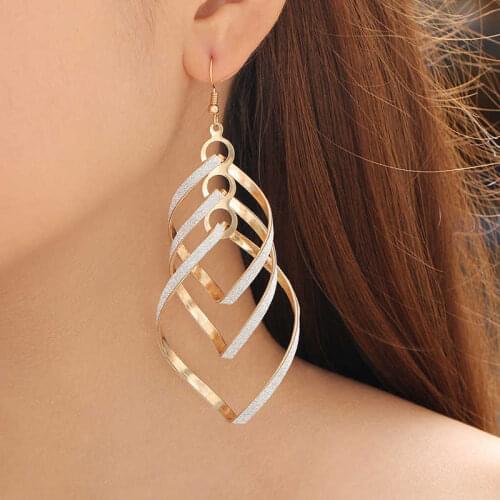 Earrings Multi-layer Hook Charm Spiral Womens Drop Dangle Eardrop