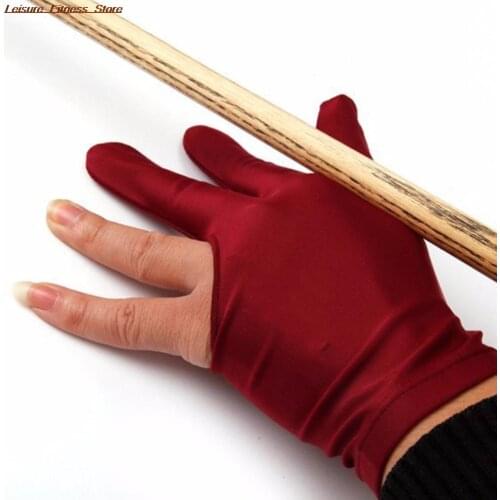 1PCS New Durable Nylon 3 Fingers Glove For Billiard Pool Snooker Cue Shooter 4 Colors