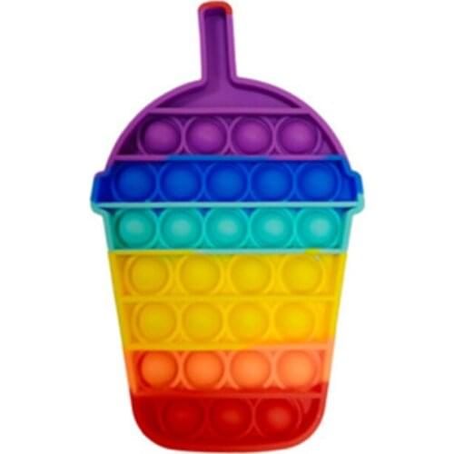 10pcs Fish tail Bubble Sensory Fidget Toys Autism Reliever Sensory Stress Thinking Chess Desktop Parent-child Interactive Toy