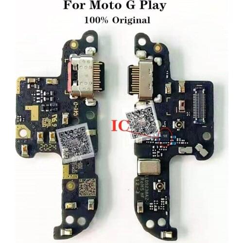 100% Original MIC Charger Board For Moto G Play Gplay Quick Charge USB Charging Port Dock Flex Cable With Microphone Connector