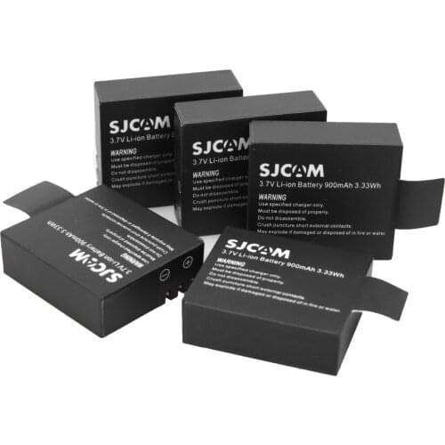 5Pcs Hot Sale 3.7V 900mAh Sj4000 Battery Rechargeable Li-ion Spare Batteries Sports Action Camera Accessories For Sj4000
