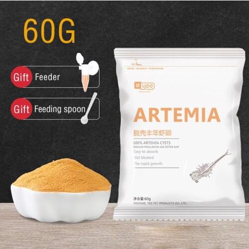 60g Aquarium Tropic Fish Food Feeding Baby Fishes Shelling Eggs Brine Shrimp