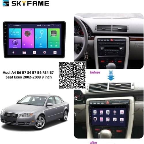 SKYFAME Car Radio Stereo For Audi A4 B6/B7 S4 RS4 2002-2008 Android Multimedia System GPS Navigation DVD Player