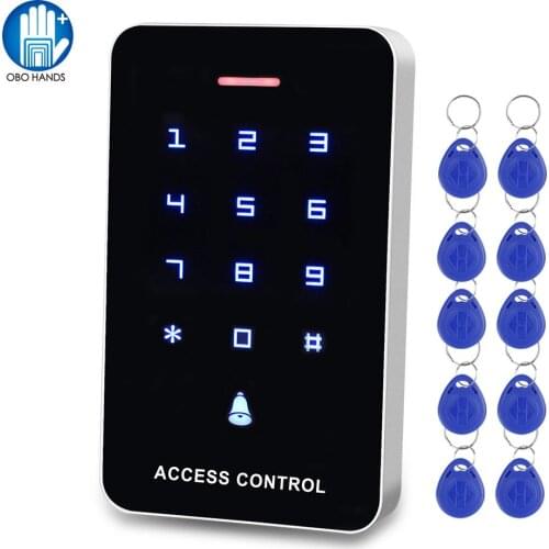 RFID Access Control Keypads Plastic Controller Reader 1000 Users Password Full Program with 125KHz EM ID Keyfobs Card