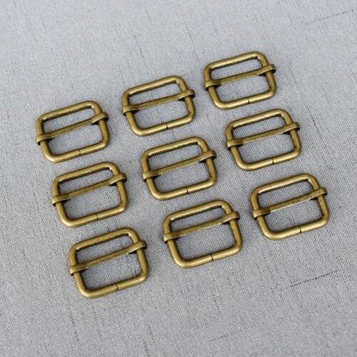 Bronze 50 pieces 25mm DIY Metal Heavy Duty Thickness Shoulder Leather Bag Strap Slider Adjustable Buckle