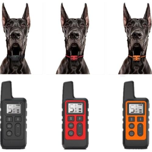 500m Electric Dog Training Collar Pet Remote Control Waterproof Rechargeable with LCD Display for All Size Shock Vibration Sound