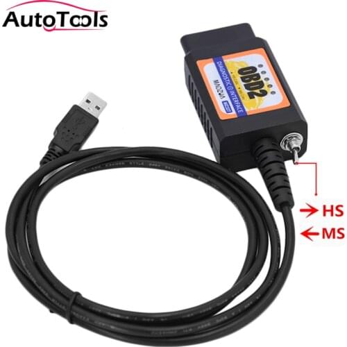 ELM327 MZ327 USB V1.5 modified switch ELMconfig PIC18F25K80 chip HS-CAN / MS-CAN open activator English & Russian