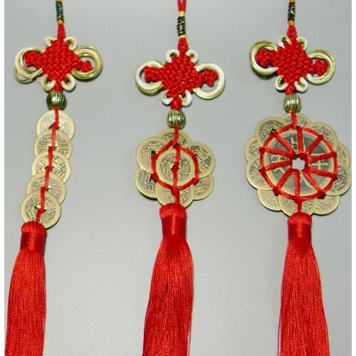 HOT SALE 2020 Pocket car home wall mascot fortune Mascot Money Drawing CHINA copper cash FENG SHUI Safety talisman