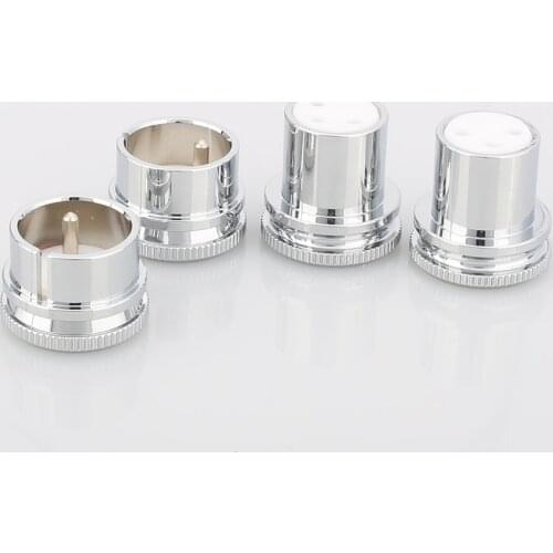 Hi End Noise Stopper Chrome Plated Copper XLR Plug Caps 1 Pair male+female XLR Plug caps hifi audio protective xlr plug