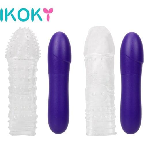 IKOKY Vibrator Sex Toys for Women Vaginal Massage Female Masturbation Dildo Penis Sleeve Clitoris Stimulator