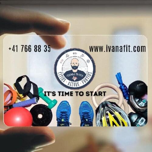 Customized Fitness Business Cards Frosted Transparent Business Cards Printed with Design Service 200/500/1000PCS