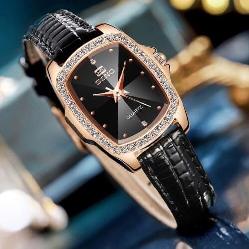 JUNJEAN Ladies Watch With Leather Strap