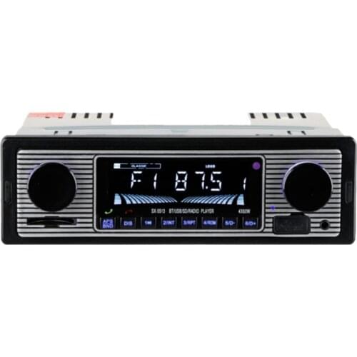 Classic Car Radio Car Bluetooth Player AUX Stereo Audio MP3 Player Support USB / SD / MMC Card Reader