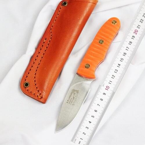 Shengshi Tools Fixed AUS-10 Blade Orange G10 Handle Outdoor Camping Multifunctional Kitchen Knife Hunting and Rescue EDC Tool