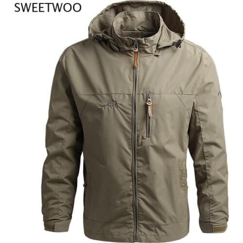 Men Waterproof Jackets Hooded Coats Male Outdoor Outwears Windbreaker Windproof Spring Autumn Jacket Fashion Clothing Coat