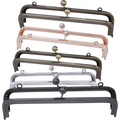 20.5cm Non-porous Metal Purse Frames DIY Coin Purse Frame for Bag Parts Kiss Clasp Metal Frame Accessories for Bags
