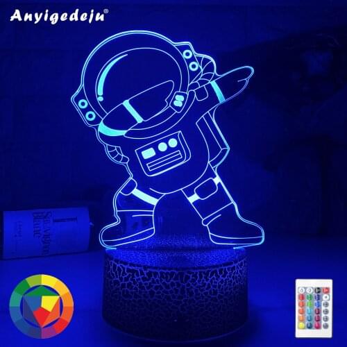 Newest 3d Led Night Light Astronaut Figure Desk Lamp for Kids Bedroom Decor Table Lamp Children Projection Light Aerospace Gifts