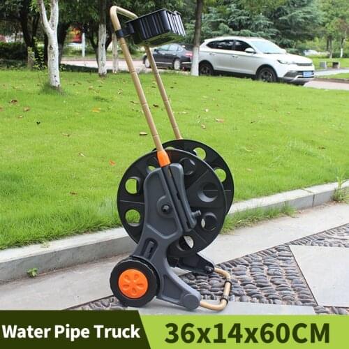 Portable Water Pipe Truck Home Garden Water Pipe Rack Cart Utility Wagon For Outdoor Landscape Water Hose Reel Cart With Wheel