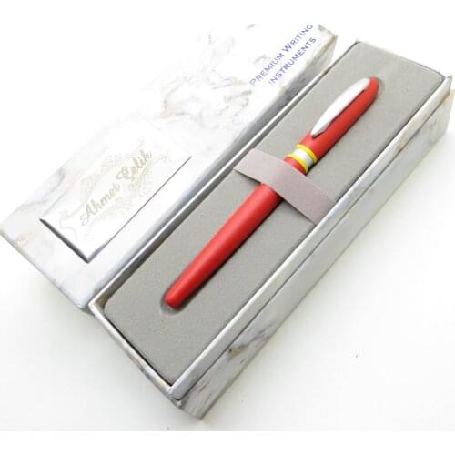 Wings Marble R72 Matte Red Chrome Roller Pen | İsme Special Pen | Gift Pen