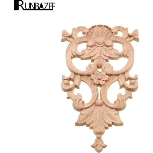 RUNBAZEF Carved Floral Background Wall Wood Decoration Flower Vintage Home Decor Accessories Fireplace Miniature Garden Globe