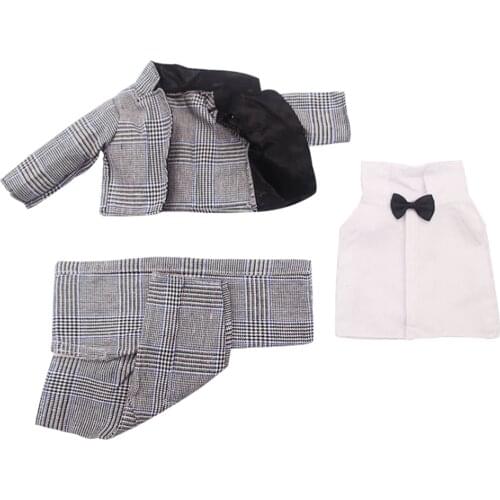 3 Pieces Clothing Suits Fit for 18" Boy Doll Dress Up Clothing Accessories
